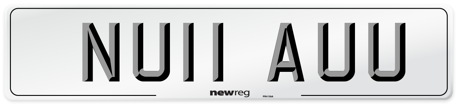 NU11 AUU Number Plate from New Reg